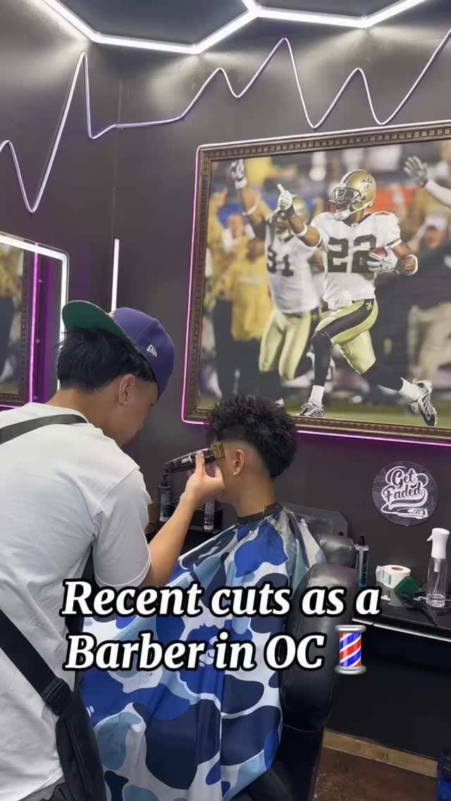 Lining up a client mid-cut in the FreakyFades studio